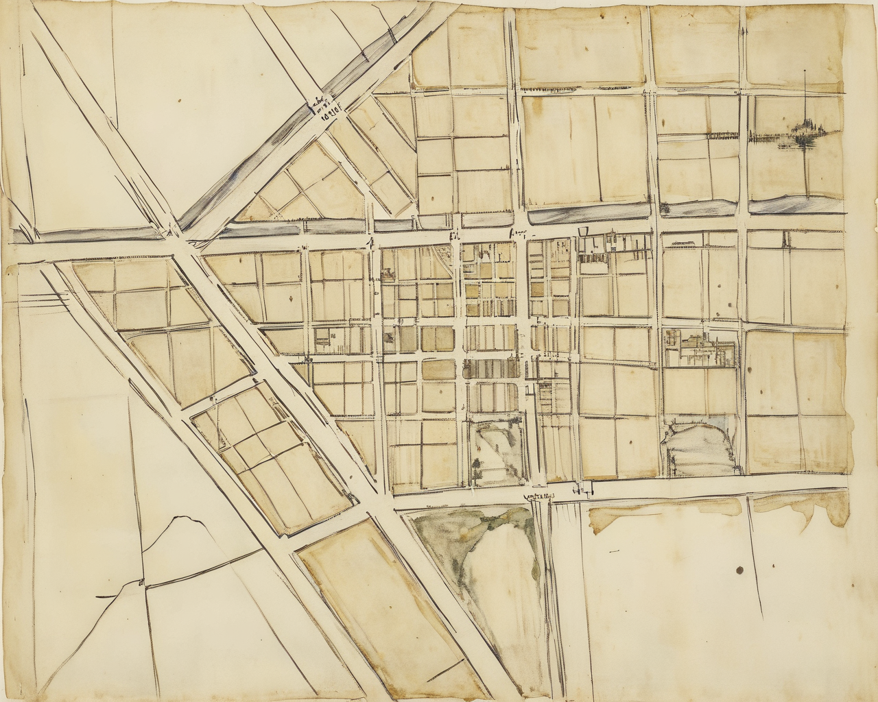 L’Enfant plan Washington DC 1791 artwork by Augustus Rivers