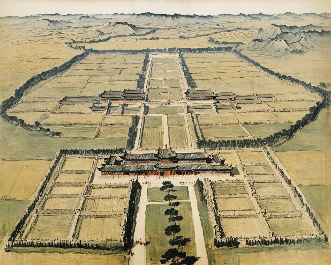 ancient china grids – art by augustus rivers