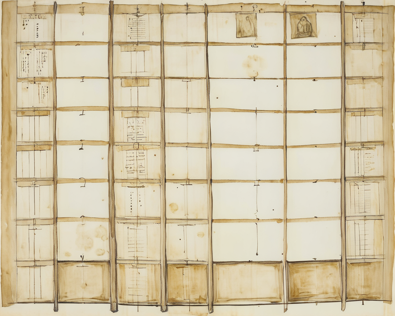 chart of biography artwork by augustus rivers