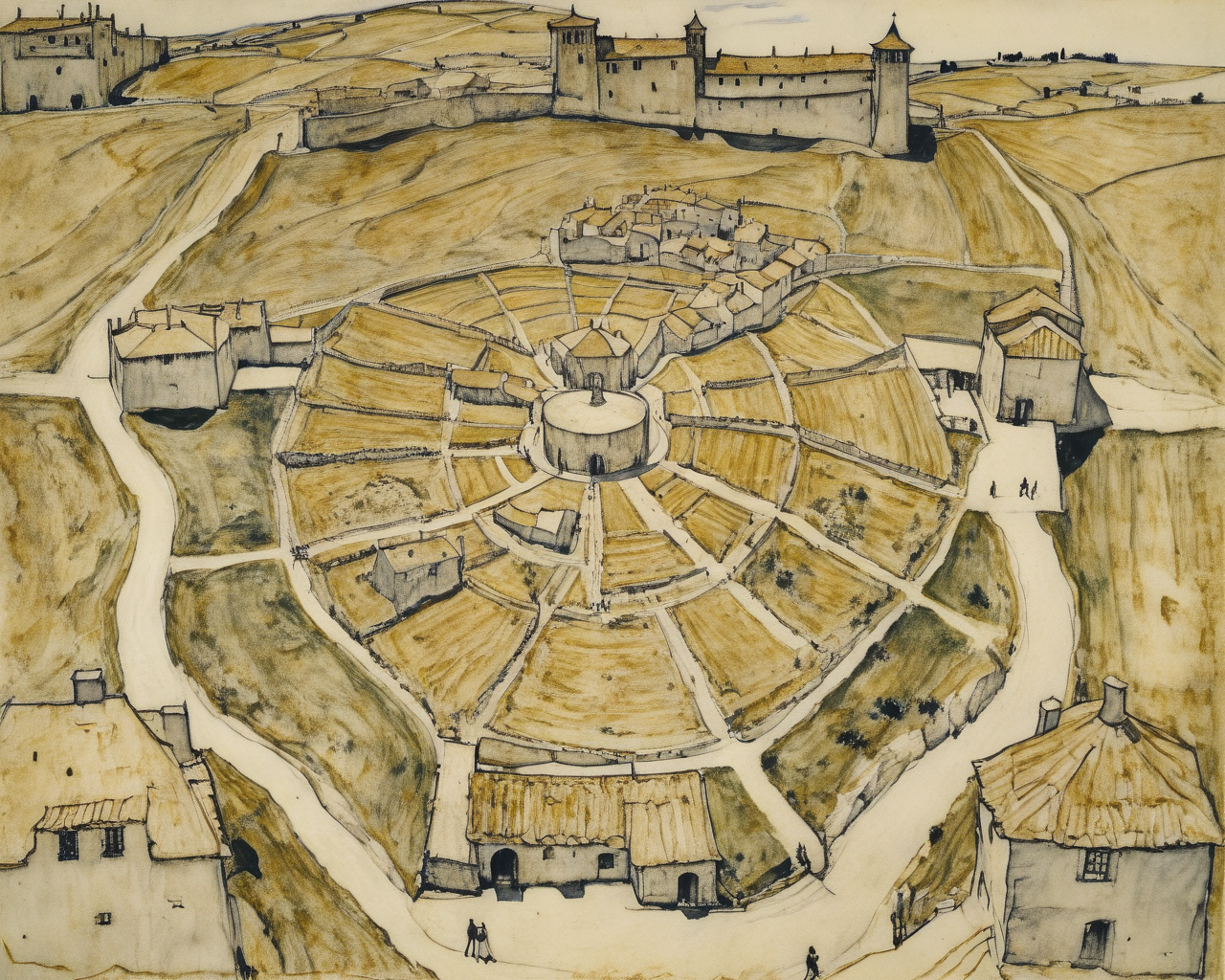 palmanova grid design artwork by augustus rivers